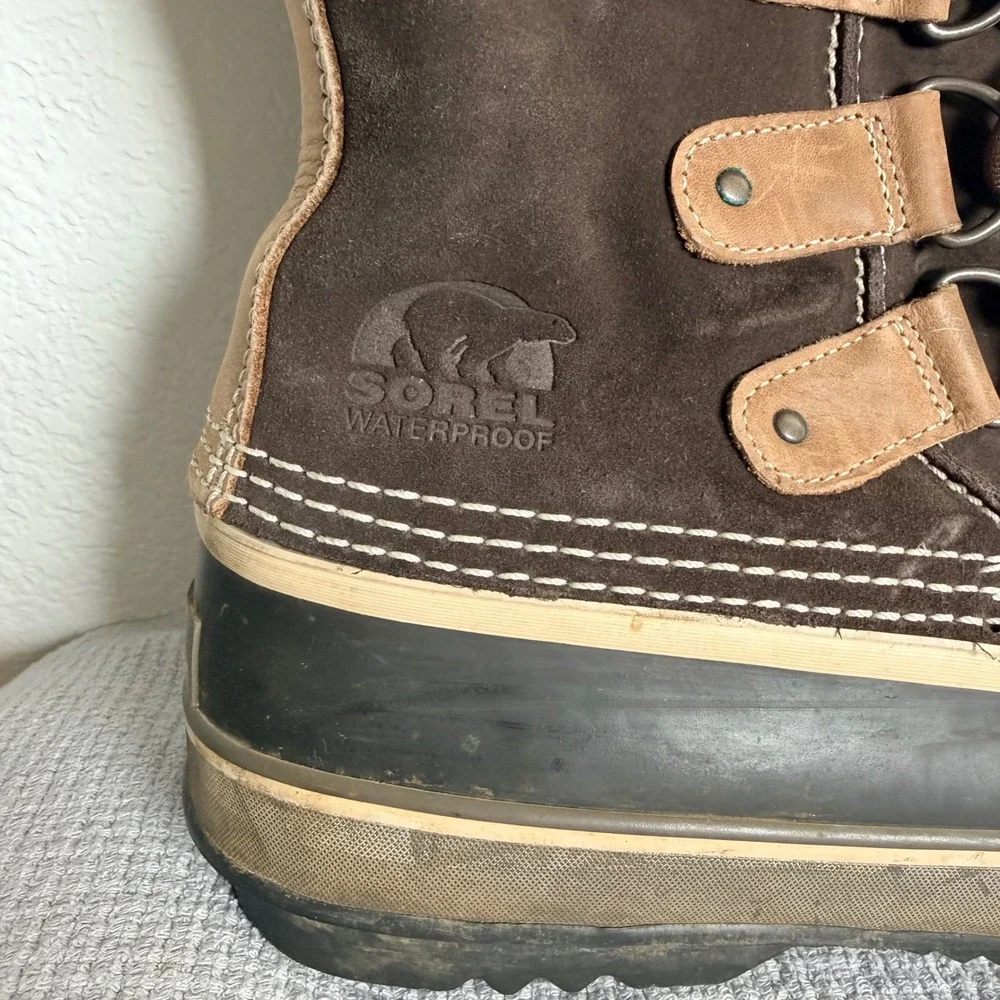 Sorel Joan of Arctic Waterproof Winter Boots Brown Suede USA 11 NL1540-248